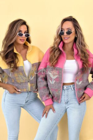 Medvilninis džemperis su stačia apykakle ir Alisos raštais,