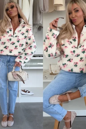 PRADO FLORIDA ROŽINĖ GĖLIŲ RAŠTO FLISINĖ STRIUKĖ