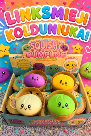Minkomas žaislas antistresinis koldūnas dumpling (